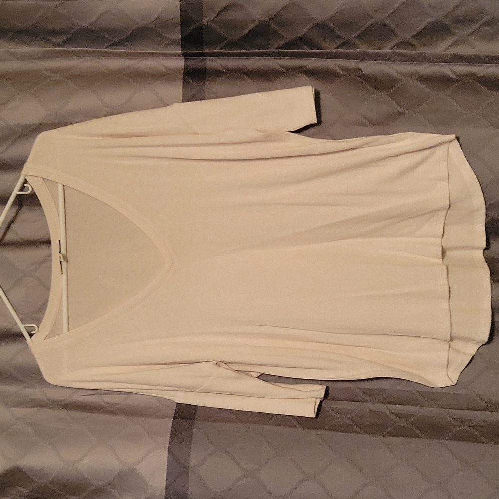 Express V-Neck Beige Sweater